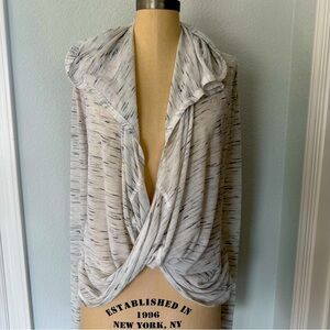 Athleta women’s white wrap front hooded top